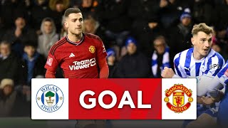 GOAL  Diogo Dalot  Wigan 01 Manchester United  Third Round  Emirates FA Cup 202324 [upl. by Pelagias593]