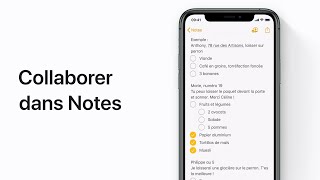 Collaborer dans Notes sur iPhone iPad et iPod touch  Assistance Apple [upl. by Ybocaj]
