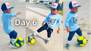 Baby boy playing Football Day6 Calcio Pallone Soccer Activities futbol football calcio soccer [upl. by Nairadal280]