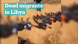 74 dead migrants wash up in Libya [upl. by Notlimah]