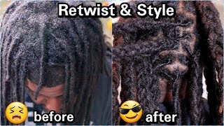 I RETWISTED New Growth amp STYLED Dreads for THE FIRST TIME [upl. by Rodger356]