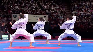 22 Karate Japan vs Italy Final Female Team Kata WKF World Karate Championships 2012 [upl. by Atinoj]