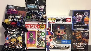 Five Nights at Freddys Phantom Balloon Boy Sister Location Mystery Minis Blind Bags Toy Unboxing [upl. by Decca]