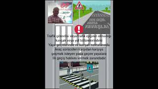 Yaya geçidi kurallarıyayageçidi yaya araçsürücüadayı trafikdersitrafik kavşak yol [upl. by Nahraf508]