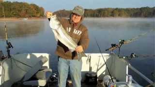 Striper Fishing With Downriggers [upl. by Brenden798]