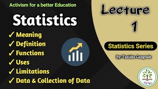 Statistics  Definition  Function of Statistics  Introduction of Statistics  by Tanisha Gangrade [upl. by Handel175]