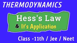 Hesss Law And Its Application  Class 11th Thermodynamics  Jee  Neet [upl. by Wendel]