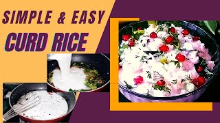 CURD RICE  CURD RICE RECIPE  KAISE BANAYE DAHI KE CHAWAL [upl. by Auqinat]