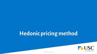 Hedonic pricing method [upl. by Krischer]