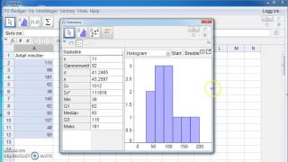 Spredningsog sentralmål i 2p med analyseverktøy i Geogebra [upl. by Easlehc]