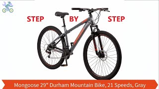 How to assemble Mongoose 29 inch Durham Mountain Bike 21 Speeds Gray slot 5 [upl. by Tupler573]