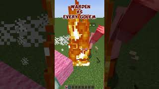 I Found Out Who Wins Warden vs Every Golem in Minecraft😱😱 [upl. by Petras951]