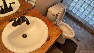 Gurgling Toilet Slow Draining Sink amp Shower Sewer Smell  Clogged Plumbing Vent Stack Easy Fix DIY [upl. by Gillan542]