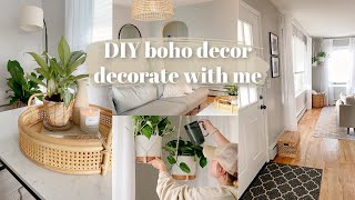 DIY BOHO Decor On A Budget Living Room Makeover Decorate With Me [upl. by Ardnuassac]