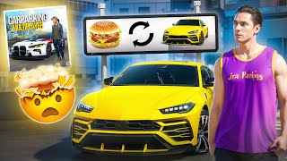 TRADED A BURGER FOR A CAR FREE CAR GIVEAWAY Car Parking Multiplayer [upl. by Maire]