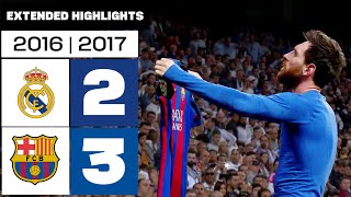 REAL MADRID 23 FC BARCELONA 201617  RESUMEN ampliado [upl. by Yeldud]