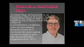 La Triada de la Inactividad Física Pediatrica Magíster Alfredo Hurtado Chile [upl. by Inalaek51]