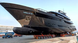 Billionaire private Giga Yachts production  Inside the worlds most luxurious shipyards [upl. by Laerdna]