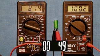 Messung 10 Farad Kondensator  Superkondensator  Powercap laden mit 100mA Konstantstrom [upl. by Willard]