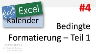 Excel  Projektkalender  Bedingte Formatierung  Monatslinien  Teil 4 [upl. by Aisatsanna330]