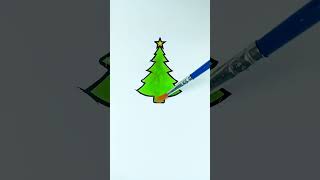 Colouring the Christmas Tree coloring christmas shortsvideo [upl. by Lail]