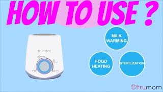 How to use Trumom Advance Bottle warmer food heater and sterilizersteriliser [upl. by Amalbena]