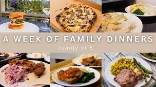 WEEK 61 FAMILY DINNERS OF THE WEEK  family of eight evening meal ideas meal plan🍝🥙 [upl. by Namra]