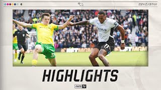 HIGHLIGHTS  Derby County 2  3 Norwich City [upl. by Belloir]