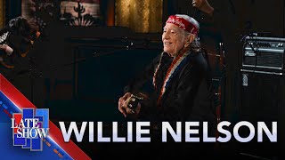 quotWhiskey Riverquot  Willie Nelson LIVE on The Late Show [upl. by Coleman]