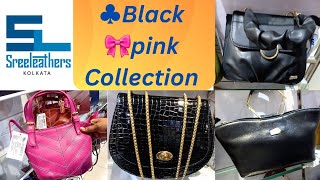 Sreeleathers black⚫️ and pink💗 Bag CollectionEsplaned Sreeleathers Ladies bag collection [upl. by Salomo]