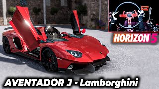 Forza Horizon 5  Lamborghini Aventador J Looks sound TOP SPEED Logitech Steering Wheel Gameplay [upl. by Aehr757]