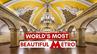 Moscow Metro The Most Beautiful Metro In The World [upl. by Mcgaw]