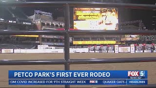 Petco Park Hosts First Ever Rodeo [upl. by Htebizile]