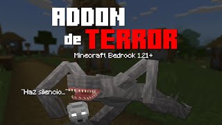 Estos 2 ADDON te DARAN MUCHO MIEDO para MINECRAFT BEDROCK 121 [upl. by Richmal]