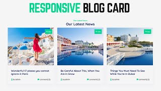 Responsive Cards using CSS Grid  Responsive Blog Card Using html amp css  CSS Grid Tutorial in Hindi [upl. by Lewls561]