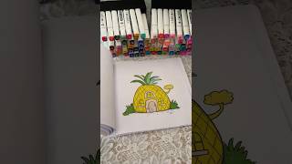 Pineapple house coloring page  whimsical houses coloring book coloring art coloringinspiration [upl. by Atinej317]