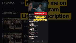 Aspirants S02 All Episode  Download All Episode Aspirants Season 2  2023 [upl. by Pillihpnhoj]