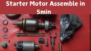 Toyota Starter Motor Repair  How To Assemble [upl. by Leroi]