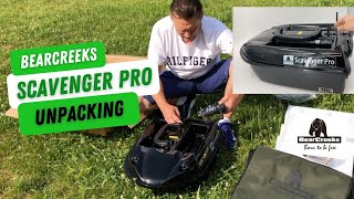 BearCreeks Scavenger Pro bait boat unpacking amp functions demonstration [upl. by Garling]