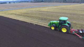 John Deere 8320R with Kverneland 6 furrow plough [upl. by Salot]