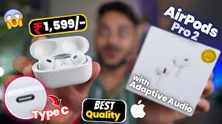 😍 Best Airpods Pro 2 Clone with Adaptive Audio ANC GPS amp Wireless Charging Case [upl. by Hyatt]