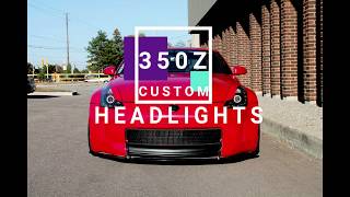 350Z CUSTOM DEMON EYES HEADLIGHTSDIY [upl. by Gudrin]