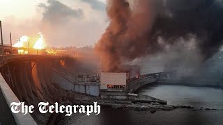 Dnipro dam hit as Russia launches strikes across Ukraine [upl. by Calie]