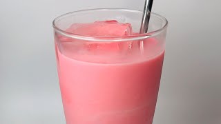 No Music How to make easy homemade Thai Pink Milk [upl. by Haeel919]