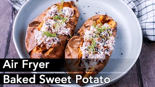 Air Fryer Baked Sweet Potato  Quick easy and vitamin packed [upl. by Carlock975]