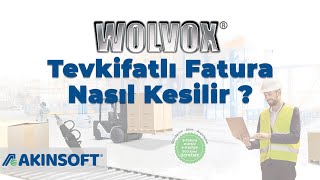 Akınsoft Wolvox 8de Tevkifatlı Fatura Nasıl Kesilir [upl. by Pauly]