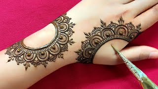 Very beautiful stylish back hand mehndi design  Easy mehndi  Simple mehndi  Mehndi design Mehndi [upl. by Moody336]