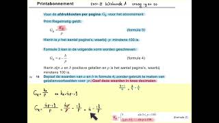 2024II Printabonnement vraag 19 en 20 havo wiskunde A [upl. by Nnyleak]