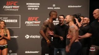 UFC Fight Night Copenhagen Marc Diakiese vs Lando Vannata weigh in face off [upl. by Brunhild]