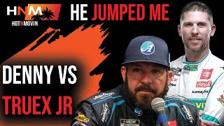 Controversy In Richmond NASCAR Race Martin Truex Livid Over Teammate Denny Hamlin Jump Starting [upl. by Garfield]